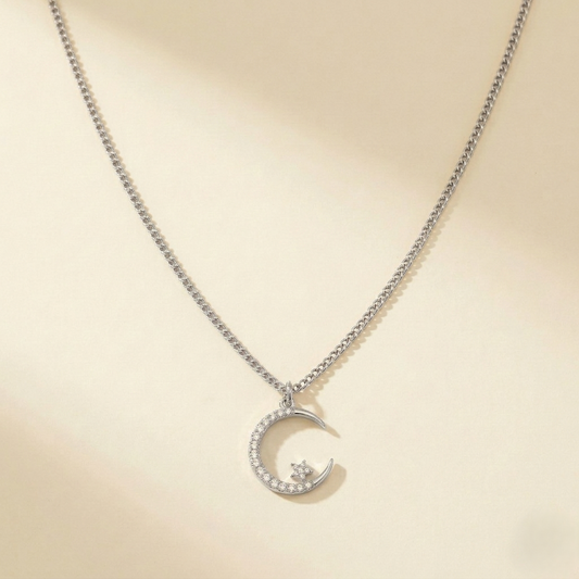 Moonveil™ – CZ Moon & Star Celestial Gold Necklace +  Buy 1 Get 1 FREE