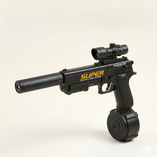 Deluge™ – Electric Auto-Fire Water Gun with USB Charging, 26-32 ft Range & Dual Tanks +50% OFF