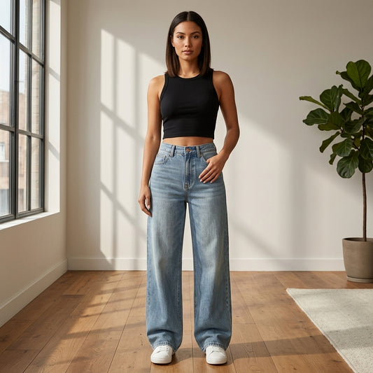 Ashwell™ – High-Rise Contour-Lift Straight-Leg Retro Denim Jeans + 50% OFF