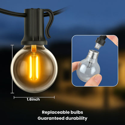 SolarGlow Festoon Lights - A Glowing Oasis, Instantly + 50% OFF