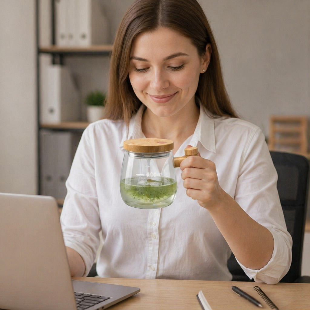 Brewmont™ – Auto-Stir Electric Mug with One-Touch Vortex Motor & Leak-Proof Lid + 50% OFF