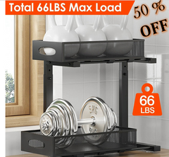 The Cabinet Glide Organizer - 2-Tier Sliding Storage + 50% OFF