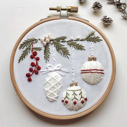 The Snowy Village Embroidery Kit - Create a Christmas Heirloom + 50% OFF