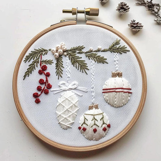 The Snowy Village Embroidery Kit - Create a Christmas Heirloom + 50% OFF
