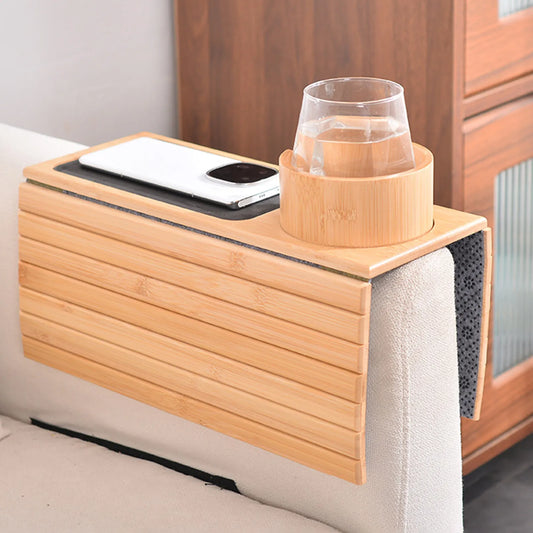 The LoungeLedger Tray - Universal Organizer, Stable & Non-Slip, and Natural Bamboo Build + 50% OFF