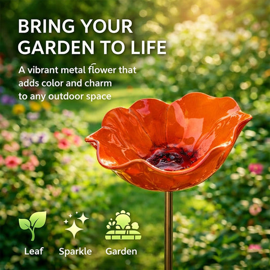 EverBloom Poppy Garden Stake — Art Meets Nature + 50% OFF