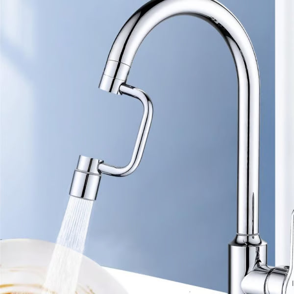 The AquaFlow Faucet Extender - 1440° Rotation for Hands-Free Washing + 50% OFF
