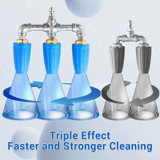The AuraForce Triple Turbo Nozzle — Professional 360° Power Cleaning + 50% OFF