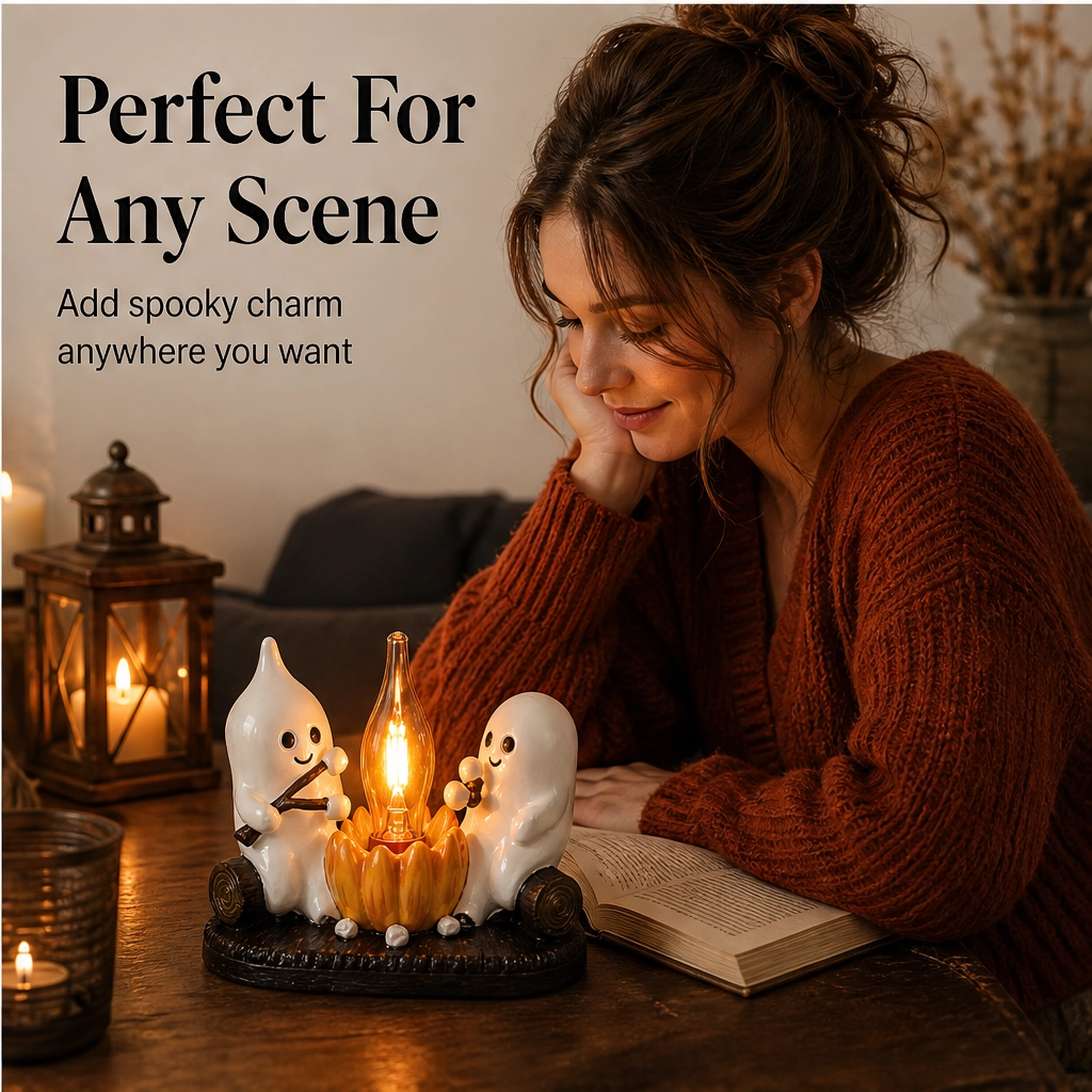 Wispen – Flame-Effect Ghost Night Light for Cozy Halloween Decor + 50% OFF