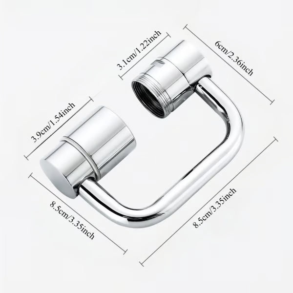 The AquaFlow Faucet Extender - 1440° Rotation for Hands-Free Washing + 50% OFF