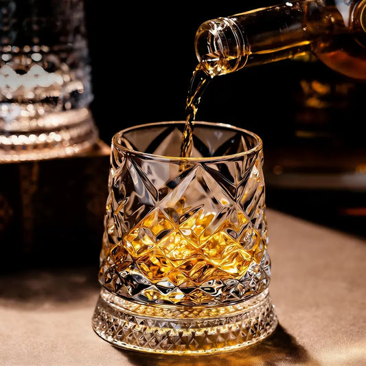 The AuraSpin Crystal Tumbler — Luxury 360° Spinning Glass + 50% OFF