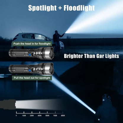 The AuraBeam Skyfire 1056 - 1000lm High-Lumen, 2-in-1 Power Bank & Flashlight + 50% OFF