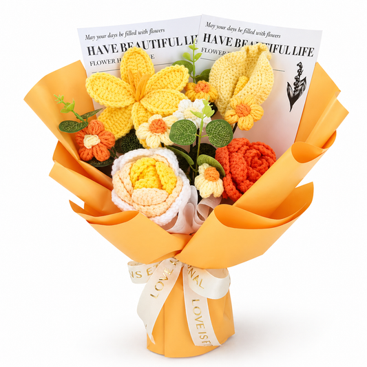 Heirloom™ – Handcrafted 13-Piece Crochet Flower Bouquet + 50% OFF