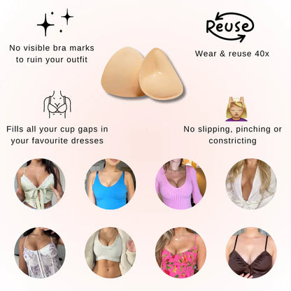 The StayPut Bra Insert - A 2-Cup Boost That Stays Put + 50 % OFF