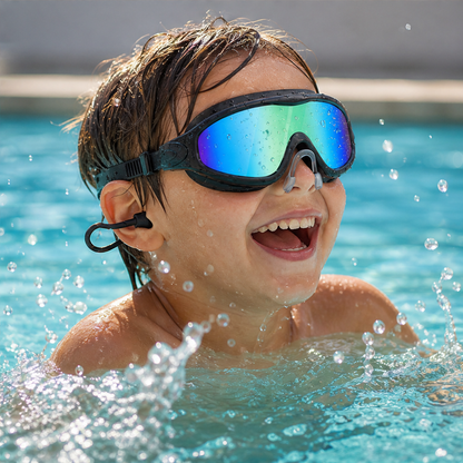 Otterly – Anti-Fog Kids Swim Goggles Set with Built-In Ear Plugs & UV Lenses + 50% OFF