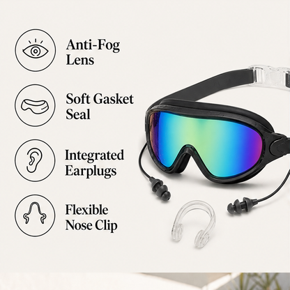 Otterly – Anti-Fog Kids Swim Goggles Set with Built-In Ear Plugs & UV Lenses + 50% OFF