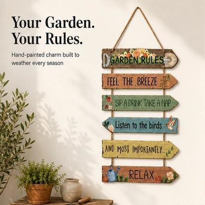 Thistlebrook – Printed Botanical Wooden Hanging Garden Sign + 50% OFF