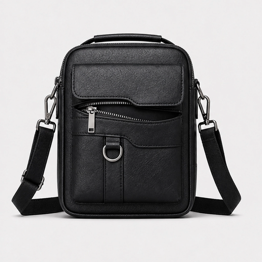Hewson™ – Slim Multi-Compartment Waterproof PU Leather Crossbody Messenger Bag + 50% OFF