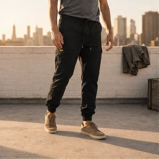Norden™ – Hybrid Cargo Jogger Trousers with Tapered Cuffs & Drawstring Waist + 50% OFF