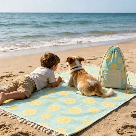 Coveley™ – 2-in-1 Convertible Beach Towel & Drawstring Backpack with Zip Pocket + 50% OFF
