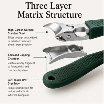 Talonix™ – Wide-Jaw Beveled Clippers for Thick & Ingrown Nails | Anti-Splash, Long Grip +Buy 1 Get 1 FREE