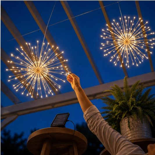 Emberbloom™ – Solar Fireworks Lights with Remote, 8 Modes & 480 LEDs + 50% OFF