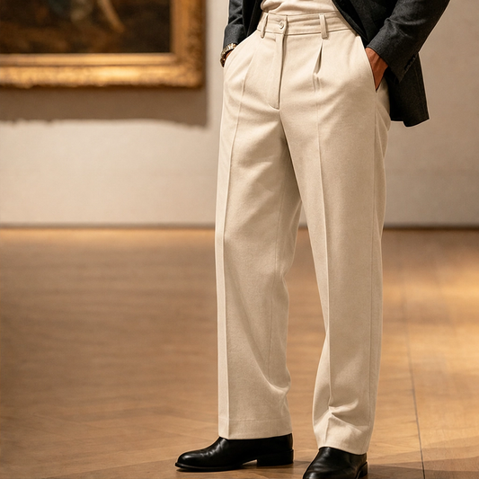 Foldcroft™ – Pleated Wide-Leg Drape Trousers for Men + 50% OFF