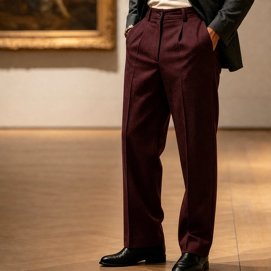 Foldcroft™ – Pleated Wide-Leg Drape Trousers for Men + 50% OFF