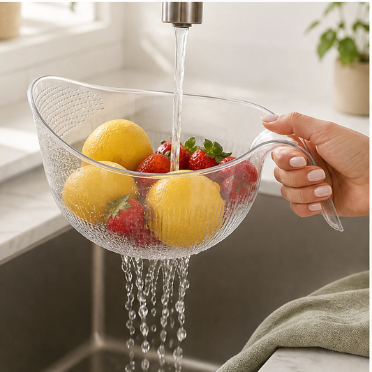 Rinsholm – Dual-Function Rice Washing Bowl & Fine Mesh Strainer + 50% OFF