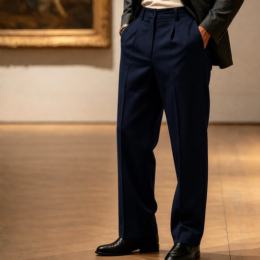 Foldcroft™ – Pleated Wide-Leg Drape Trousers for Men + 50% OFF
