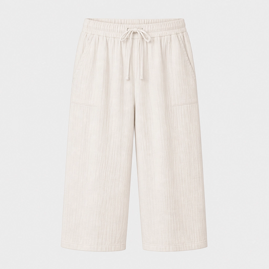 Marleigh™ – Breathable Linen-Blend Wide-Leg Summer Shorts with Adjustable Waist & Deep Pockets +50% OFF