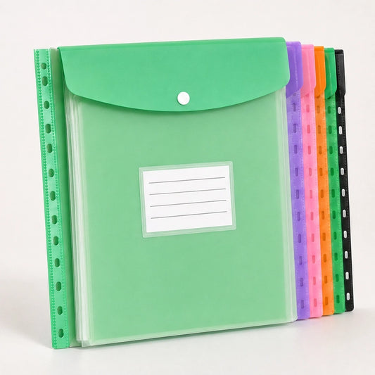 Stowren™ – Side-Opening A4 Binder Pockets with Snap Closure + 50% OFF