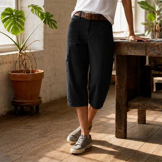 Wilo™ – Relaxed Casual Cargo Capris with Deep Utility Pockets & Breathable Fabric + 50% OFF