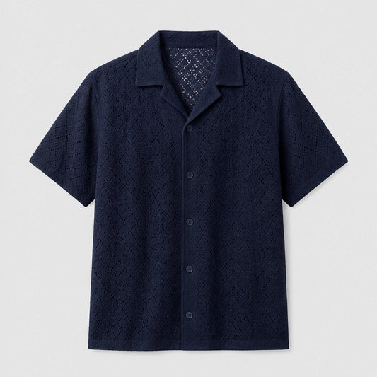 Isola™ – Breathable Open-Weave Cuban-Collar Resort Shirt for Men + 50% OFF