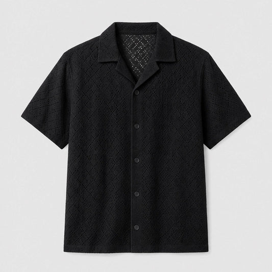 Isola™ – Breathable Open-Weave Cuban-Collar Resort Shirt for Men + 50% OFF