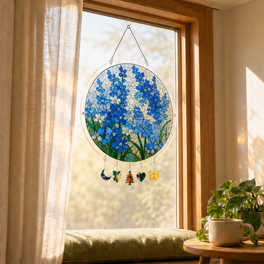 Sundrop™ – Shatter-Resistant Acrylic Stained Glass Sunset & Sea Suncatcher + 50% OFF