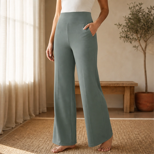 Saunter™ – High-Rise Wide-Leg Butter-Soft Lounge Trousers + 50% OFF