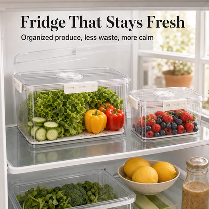 Crispen™ – Produce Saver Containers with Date Timer & Drainage + 50% OFF