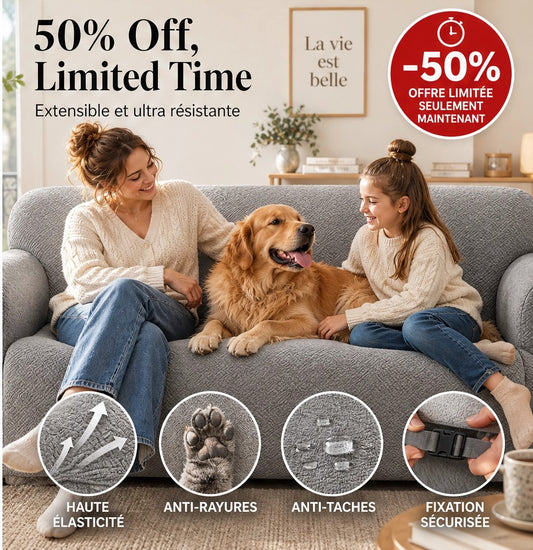Snuggard – Ultra-Stretch Anti-Slip Jacquard Sofa Cover + 50% OFF