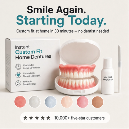 Smilora™ – Custom-Fit At-Home Cosmetic Dentures, Remoldable Natural-Look Fit + 50% OFF