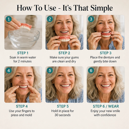 Smilora™ – Custom-Fit At-Home Cosmetic Dentures, Remoldable Natural-Look Fit + 50% OFF