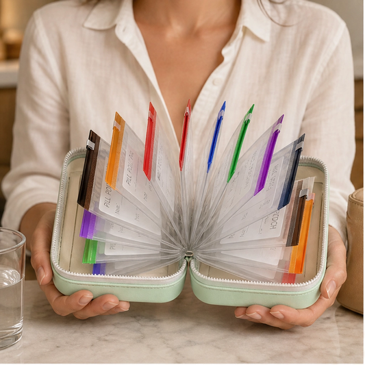 Dosaven – Waterproof 14-Pouch Binder Pill & Vitamin Organizer Case + 50% OFF