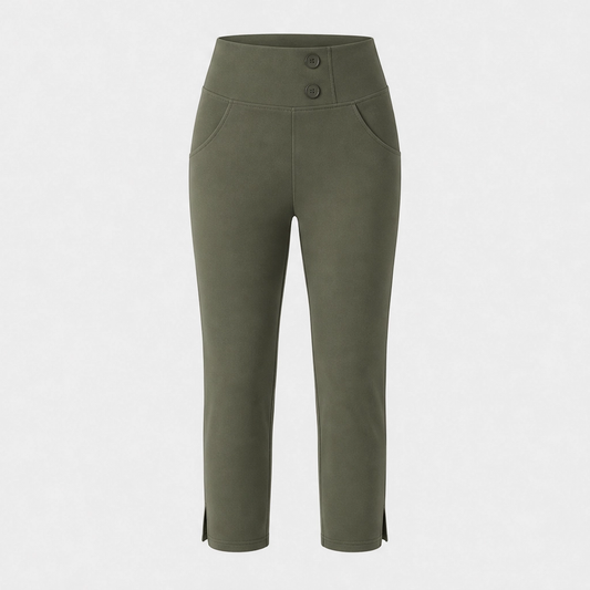 Curvelle™ – High-Waist Tummy-Control Yoga Capri Trousers with Deep Pockets + 50% OFF