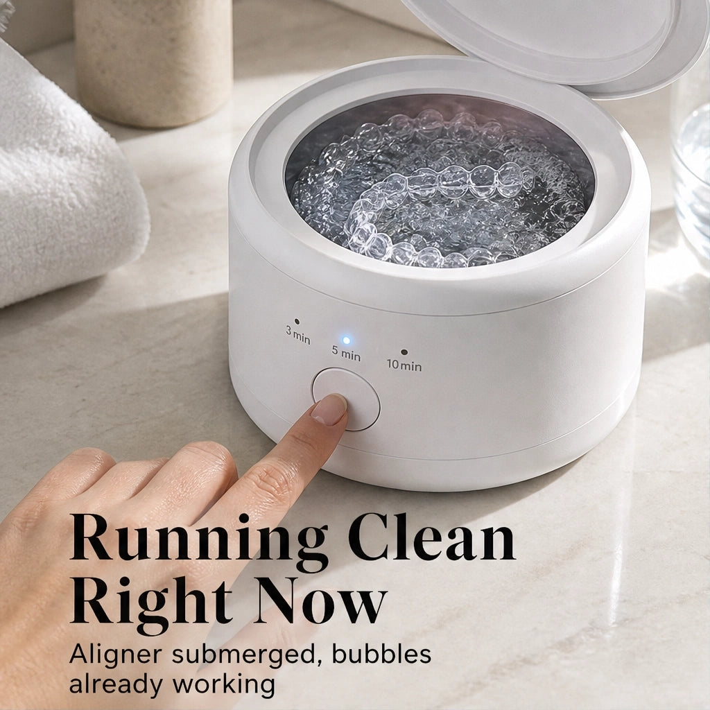 Purewave – 3-Mode Ultrasonic Cleaner for Retainers, Aligners & Dentures + 50% OFF