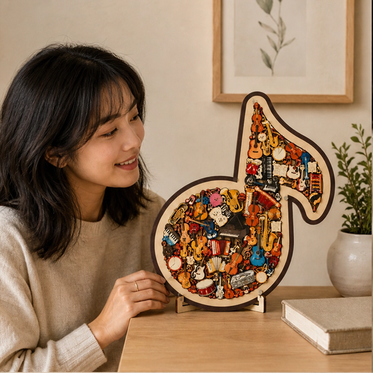 Cadenza – Whimsical Instrument-Piece Wooden Music Note Puzzle +50% OFF