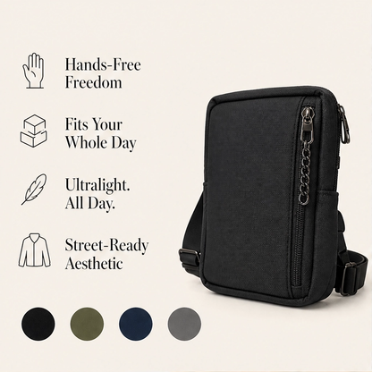 Strade™ – Minimalist Water-Resistant Crossbody Sling Bag for Men + 50% OFF