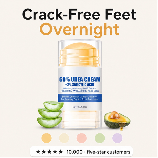 Soleve™ – 60% Urea & Salicylic Acid Repair Foot Cream for Cracked Heels + Buy 1 Get 1 FREE