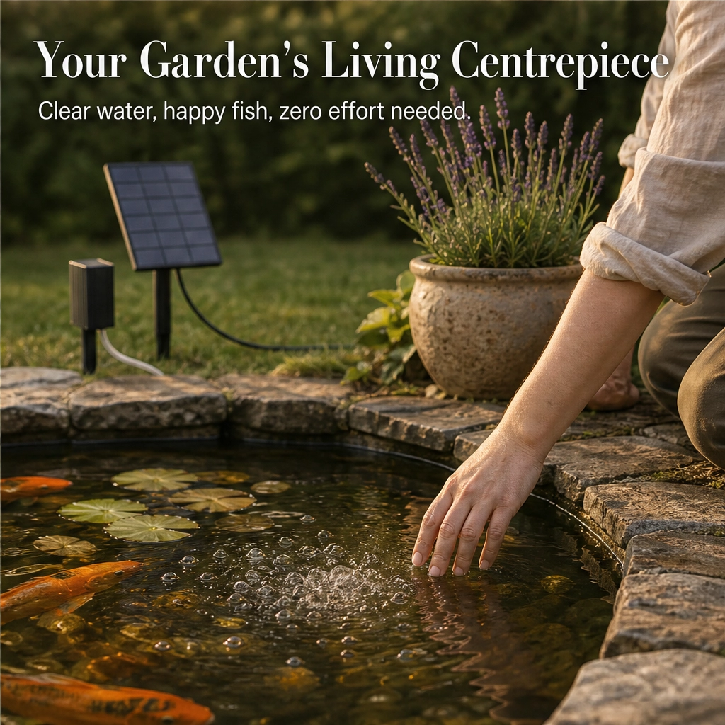 Ripplewell™ – Solar Direct-Drive Pond Aerator with Air Pump & Stone + 50% OFF