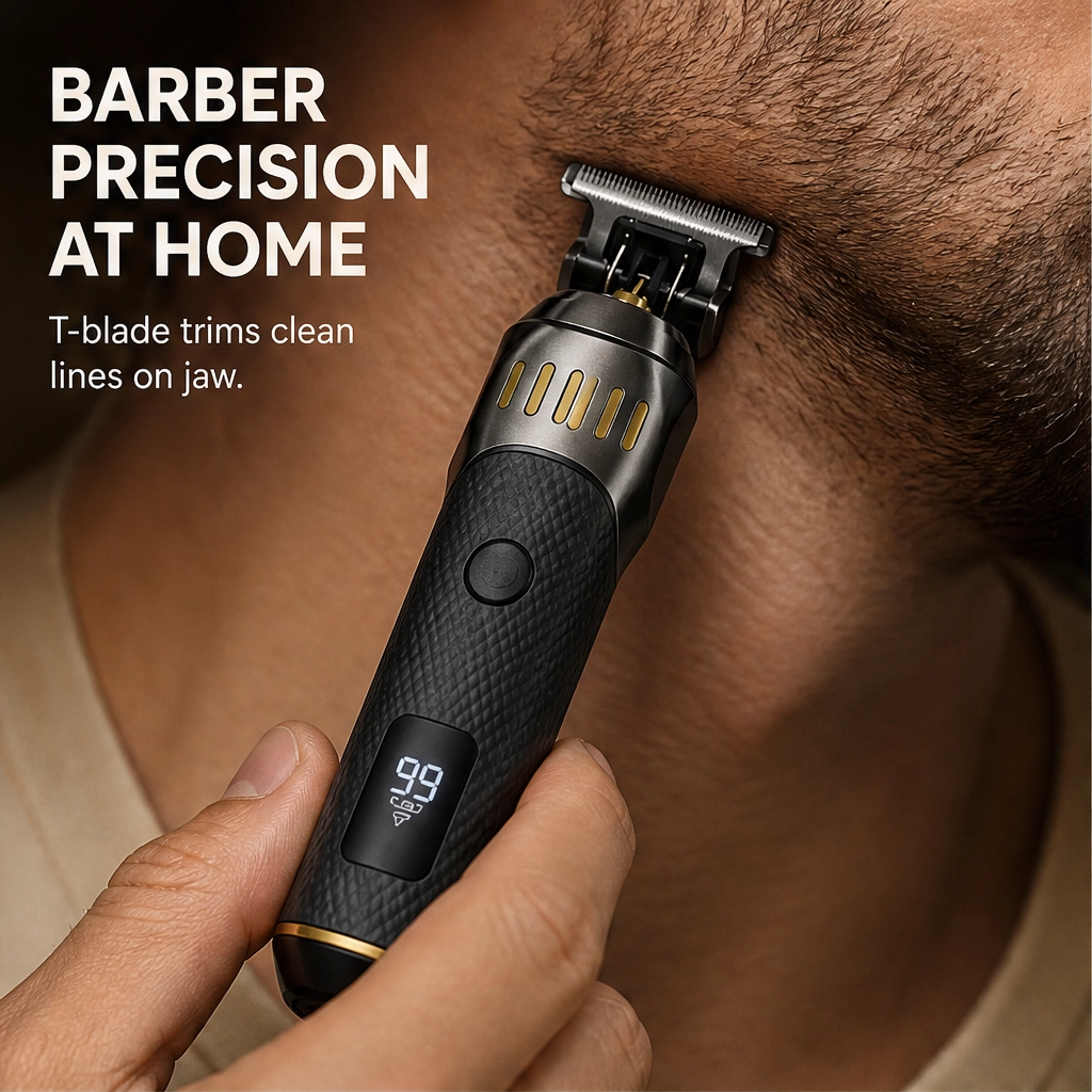 Edgecrest™ – 3-in-1 Beard, Shaver & Nose Trimmer Set with LED Battery Display + 50% OFF