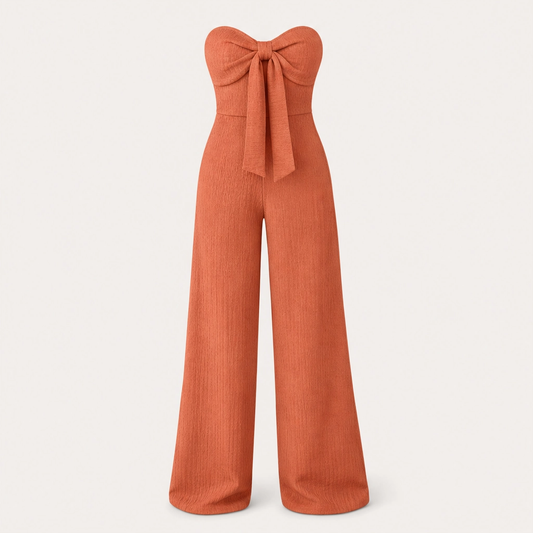 Rivela™ – High-Waisted Bustier Wide-Leg Strapless Jumpsuit + 50% OFF